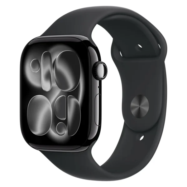 Часы Apple Watch Series 11, 42 мм, Алюминиевый корпус Jet Black, Спортивный ремешок Black, размер M/L