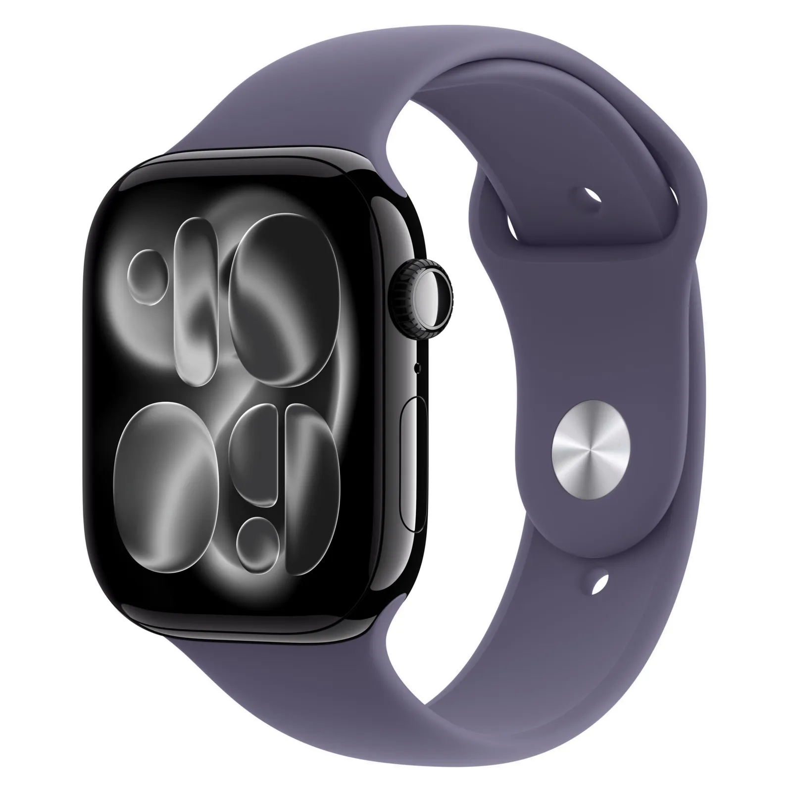 Часы Apple Watch Series 11, 42 мм, Алюминиевый корпус Jet Black, Спортивный ремешок Purple Fog, размер M/L №1