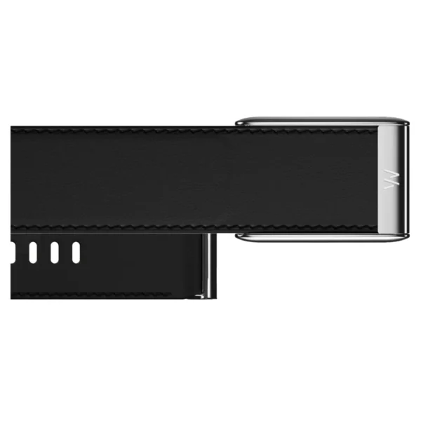 Кожаный ремешок для браслета Whoop 5.0 (ONE, PEAK) LeatherLuxe Band (Black/Cream/Titanium) №2